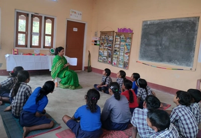 Students at Sarivella LP School, Baksa, learning from their new storybooks. Students at Sarivella LP School, Baksa, learning from their new storybooks.