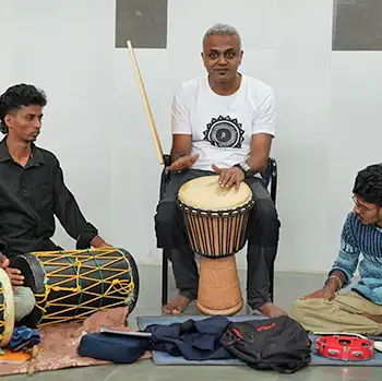 Composer, percussionist and a mentor Viveick Rajagopalan. | Photo Credit: Courtesy Arpo Composer, percussionist and a mentor Viveick Rajagopalan. | Photo Credit: Courtesy Arpo