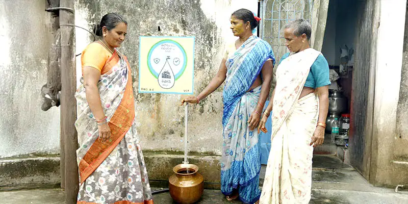 A functional tap connection in a Karnataka village brings dignity, ease, and better health. A functional tap connection in a Karnataka village brings dignity, ease, and better health.