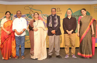 From left: Nayan Mehrotra, Consultant, Parag; D. Shivakumar, Director, Kalike; Parag Award winners Taposhi Ghoshal (Parag Significant Contribution Award 2025), Priyamvad (Parag Author Prize 2025), and Rishi Sahany (Parag Illustrator Prize 2025); with Amrita Patwardhan, Head – Education, Tata Trusts, at the Parag Utsav 2025 held at the India International Centre, New Delhi. From left: Nayan Mehrotra, Consultant, Parag; D. Shivakumar, Director, Kalike; Parag Award winners Taposhi Ghoshal (Parag Significant Contribution Award 2025), Priyamvad (Parag Author Prize 2025), and Rishi Sahany (Parag Illustrator Prize 2025); with Amrita Patwardhan, Head – Education, Tata Trusts, at the Parag Utsav 2025 held at the India International Centre, New Delhi.