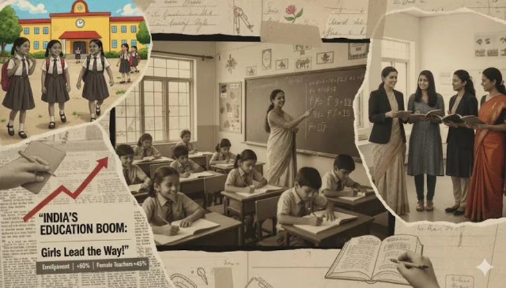 In 2024–25, 97.3% of schools reported girls’ toilets, electricity reached 93.6%, and handwashing facilities touched 95.9% (Representational ImageAI Generated) In 2024–25, 97.3% of schools reported girls’ toilets, electricity reached 93.6%, and handwashing facilities touched 95.9% (Representational ImageAI Generated)