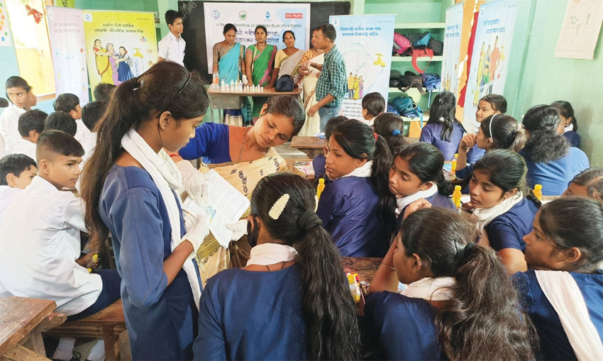 Another ‘samman connection’ event, this one involving students from Satgaon Ancholik School in Dhubar village in Assam’s Kamrup Rural district.