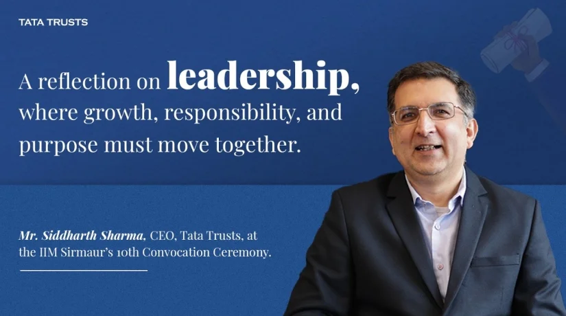 Mr. Siddharth Sharma, CEO, Tata Trusts at the 10th Convocation Ceremony of IIM Sirmaur | Tata Trusts