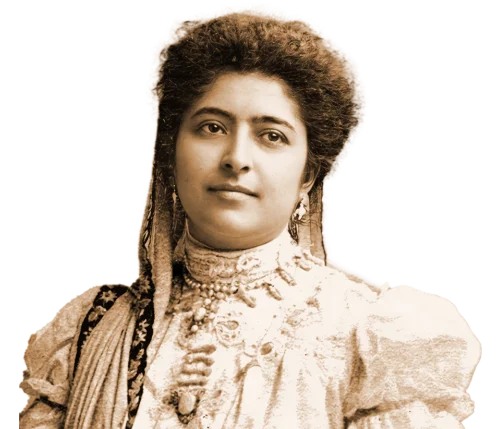 Portrait of lady meherbai tata